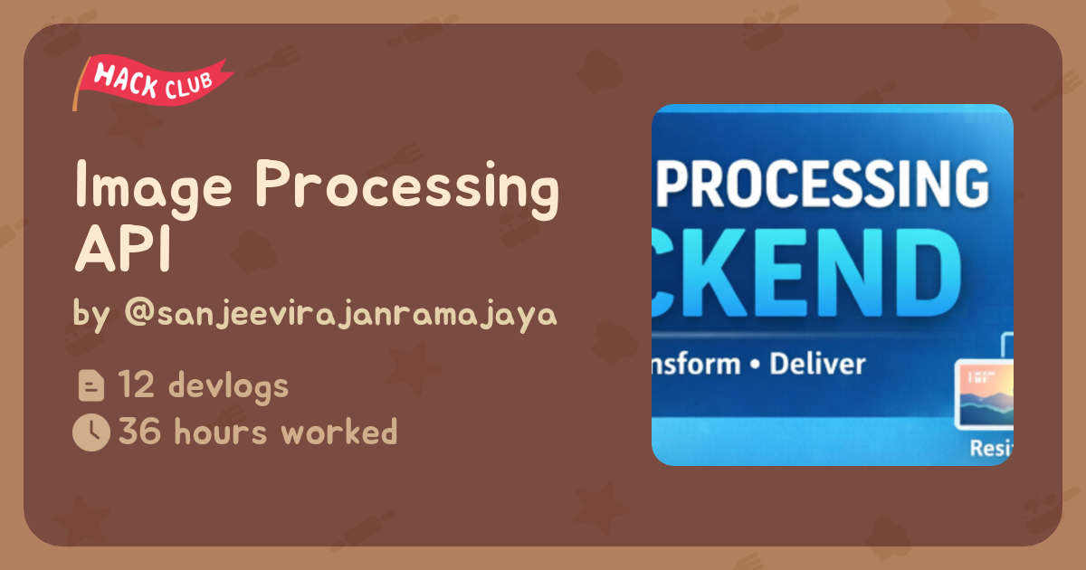 Image Processing API - Flavortown