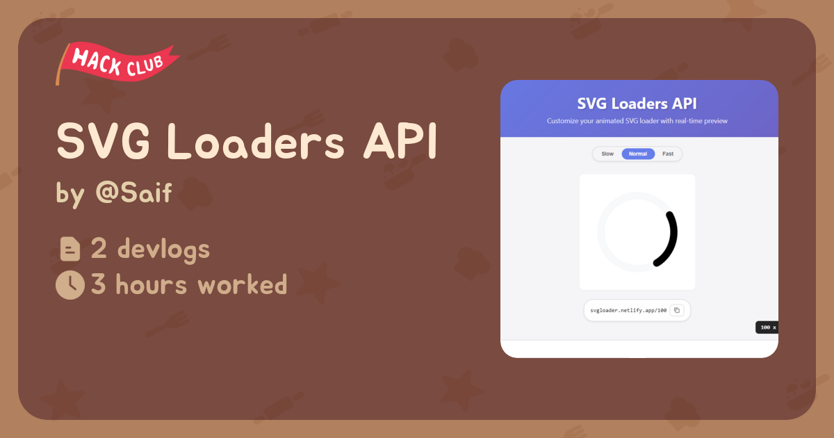SVG Loaders API - Flavortown