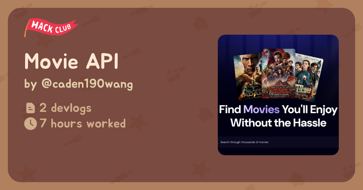 Movie API - Flavortown