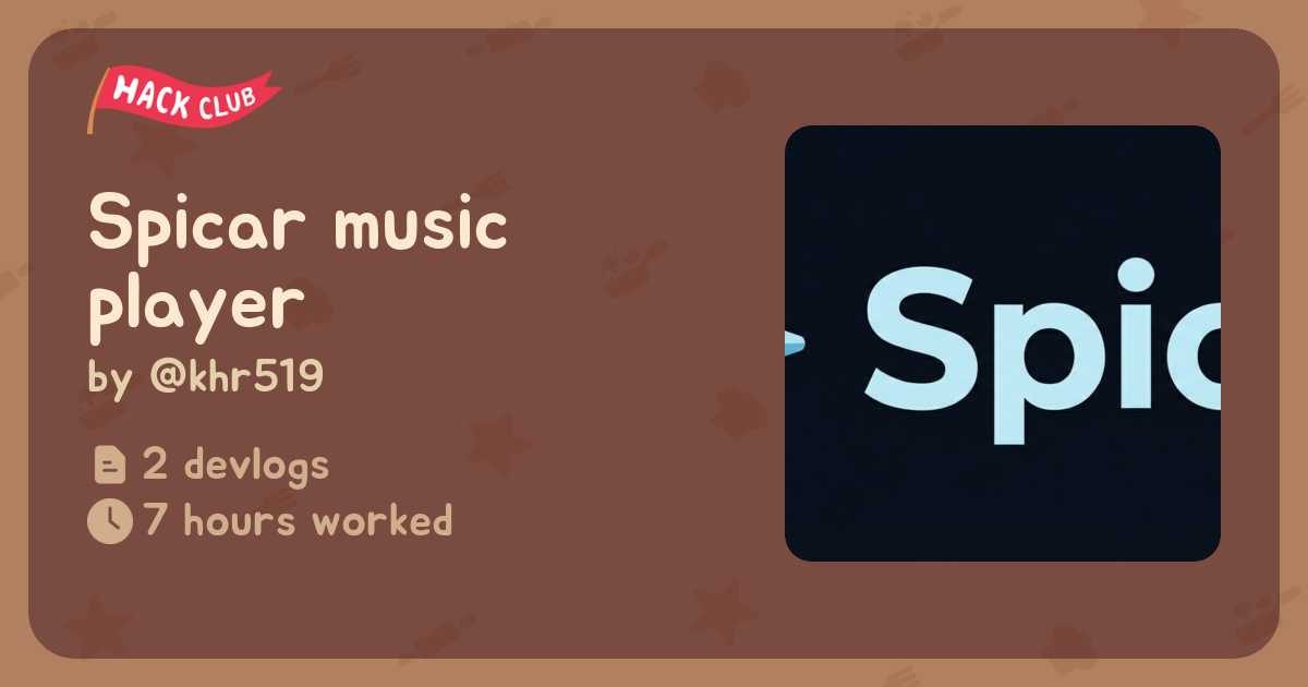 Spicar music player - Flavortown