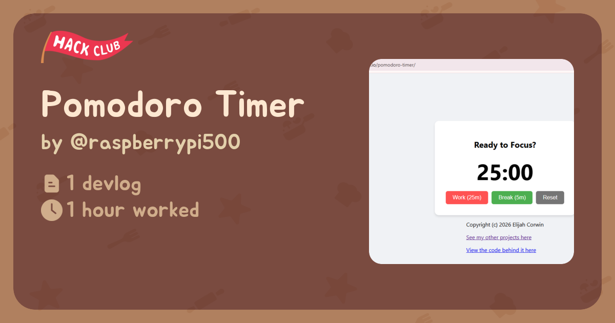 Pomodoro Timer - Flavortown