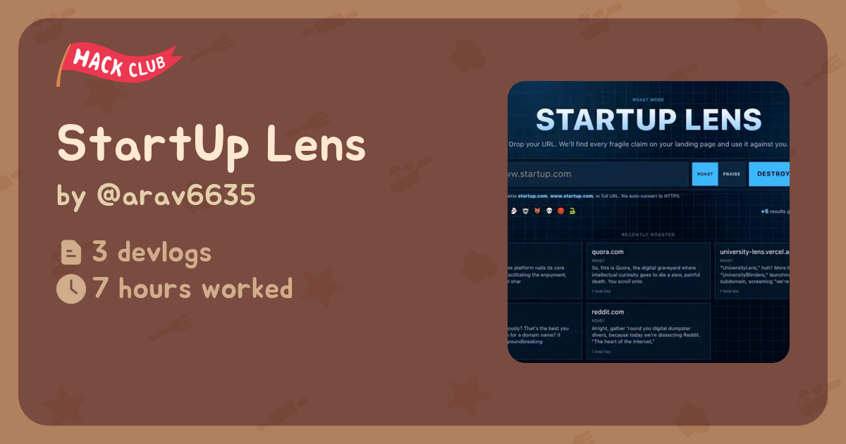 StartUp Lens - Flavortown