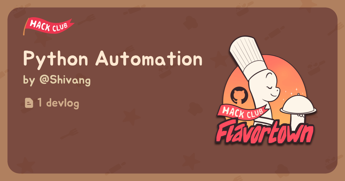 Python Automation - Flavortown