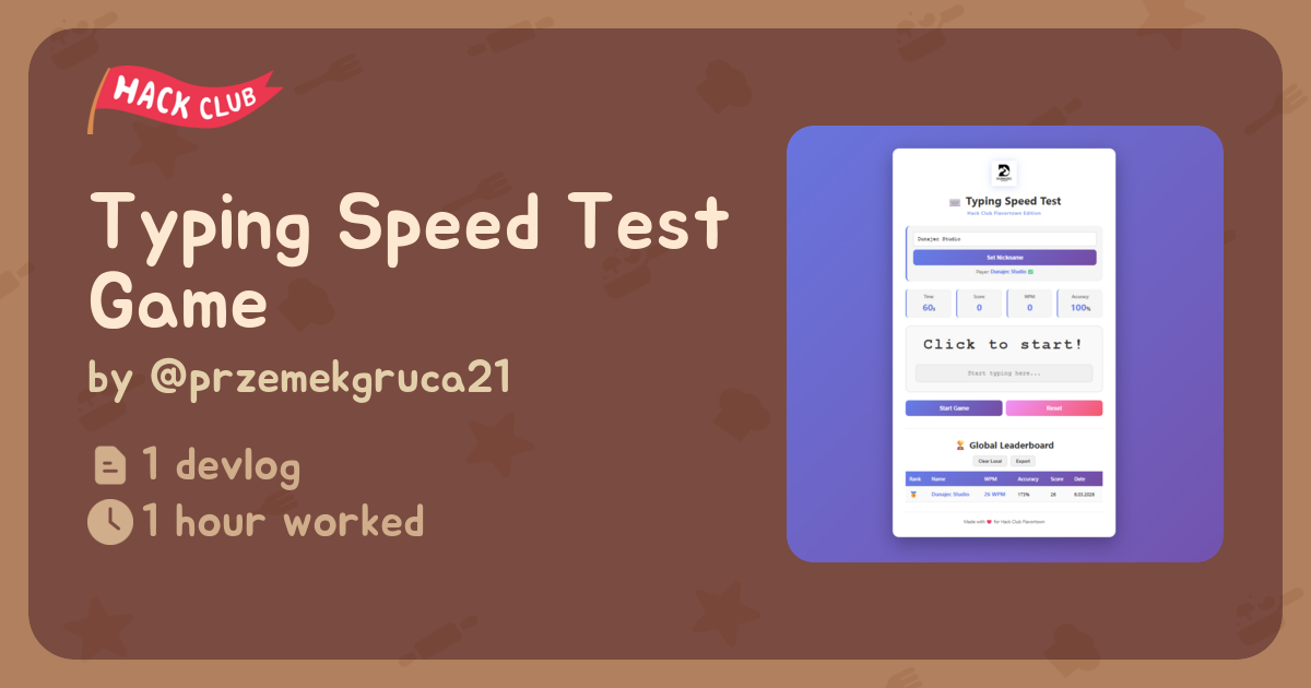 Typing Speed Test Game - Flavortown