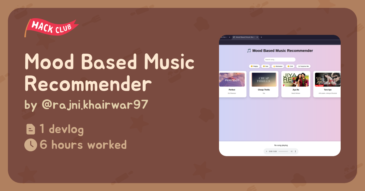Mood Based Music Recommender - Flavortown