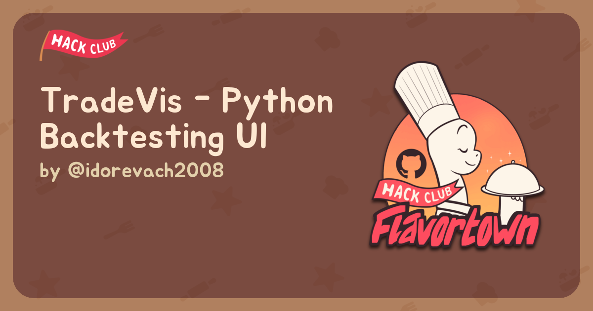 TradeVis - Python Backtesting UI - Flavortown