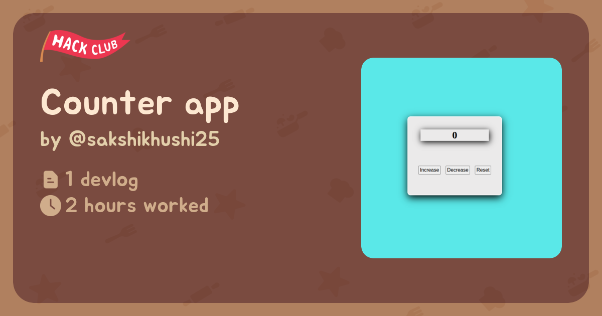 Counter app - Flavortown