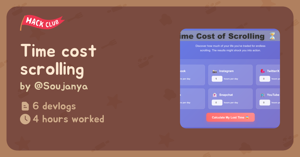 Time cost scrolling - Flavortown