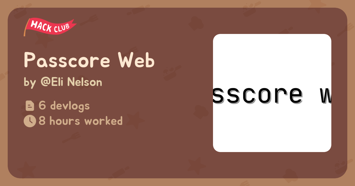 Passcore Web - Flavortown