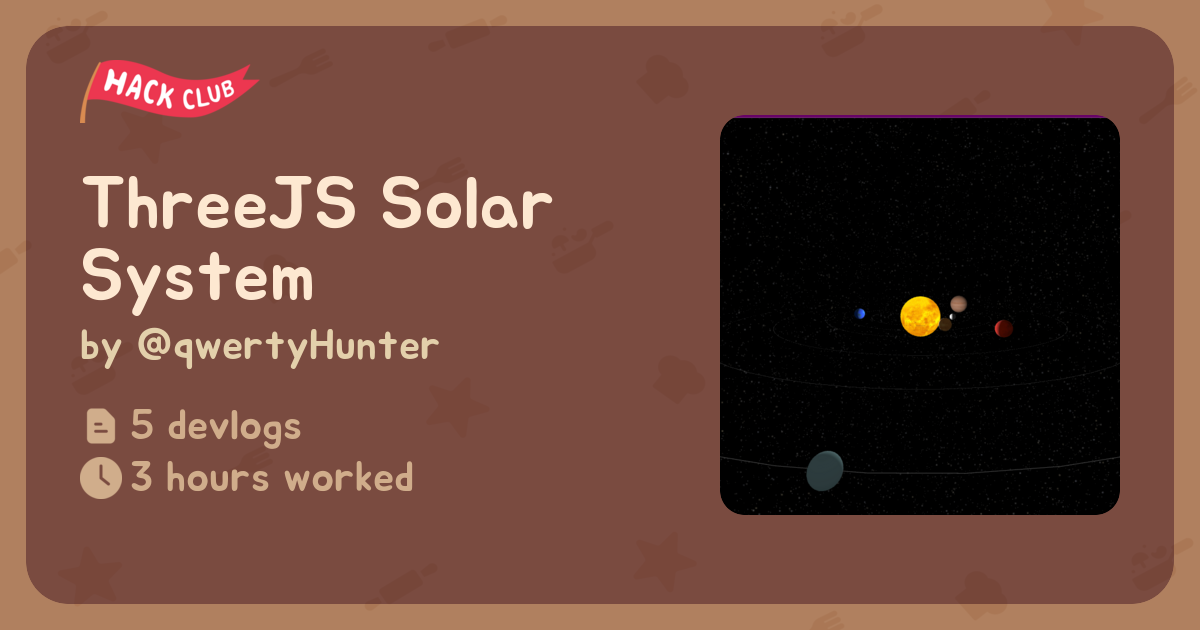 ThreeJS Solar System - Flavortown