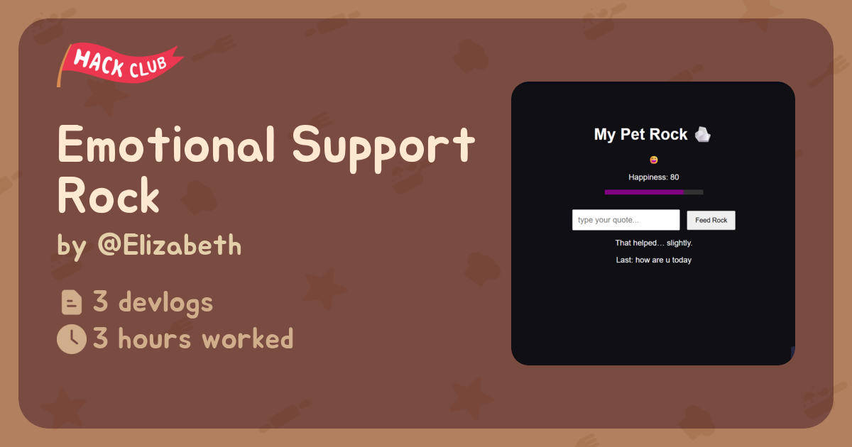 Emotional Support Rock - Flavortown