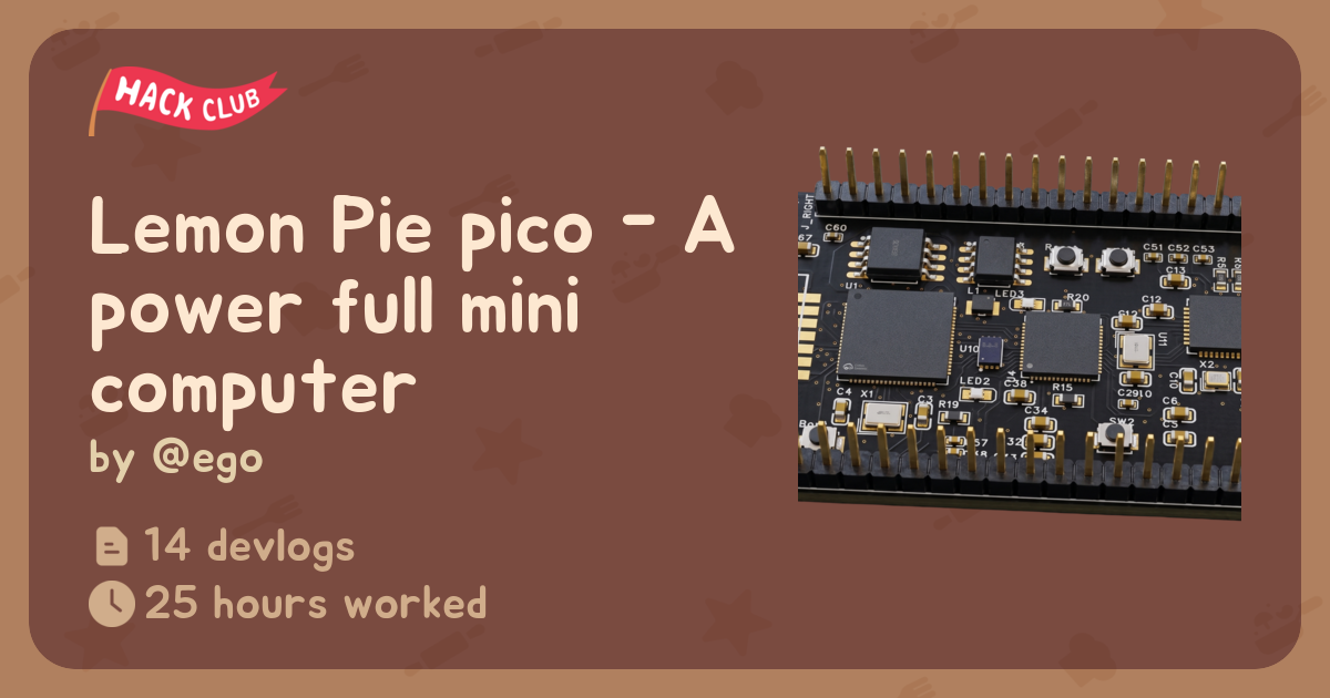 Lemon Pie pico - A power full mini computer - Flavortown