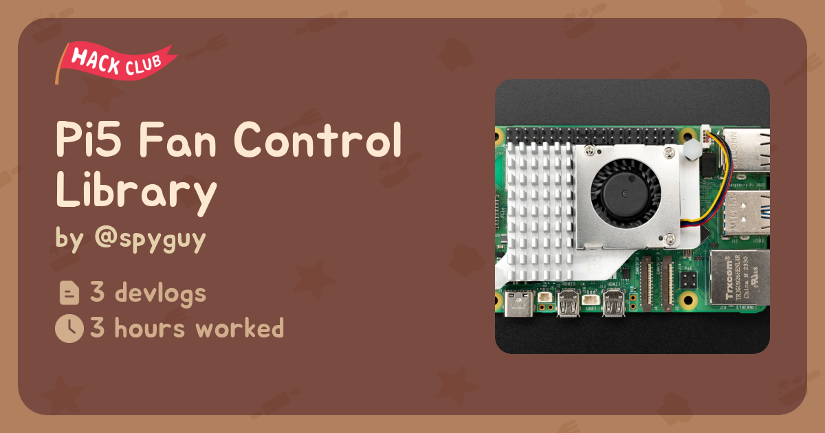 Pi5 Fan Control Library - Flavortown