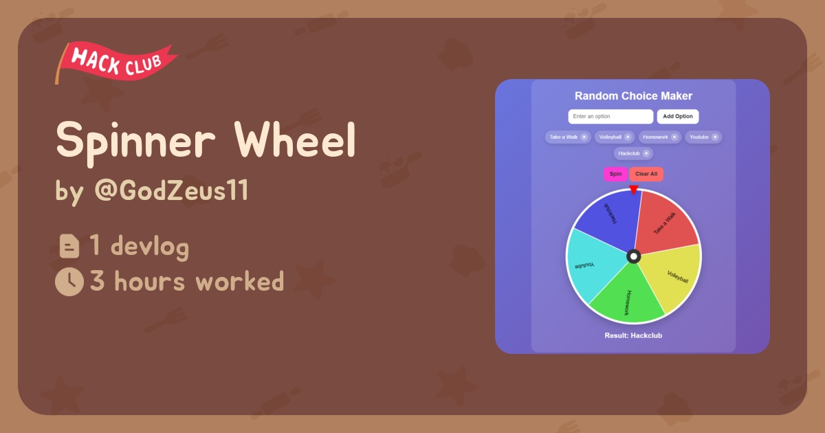 Spinner Wheel - Flavortown