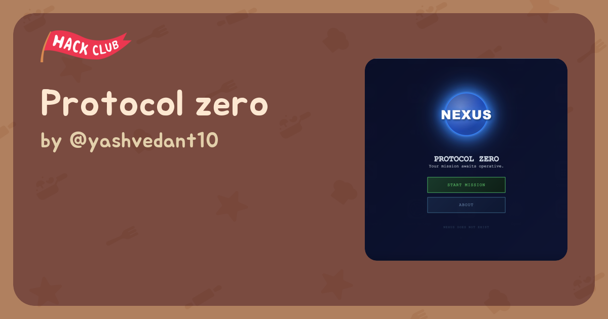 Protocol zero - Flavortown