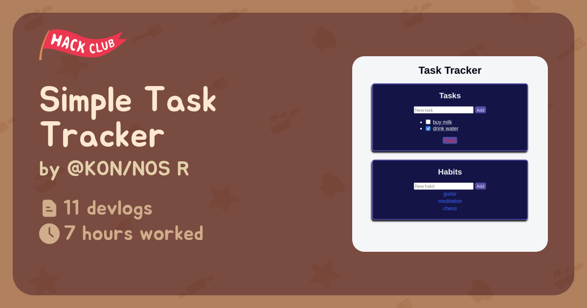 Simple Task Tracker - Flavortown