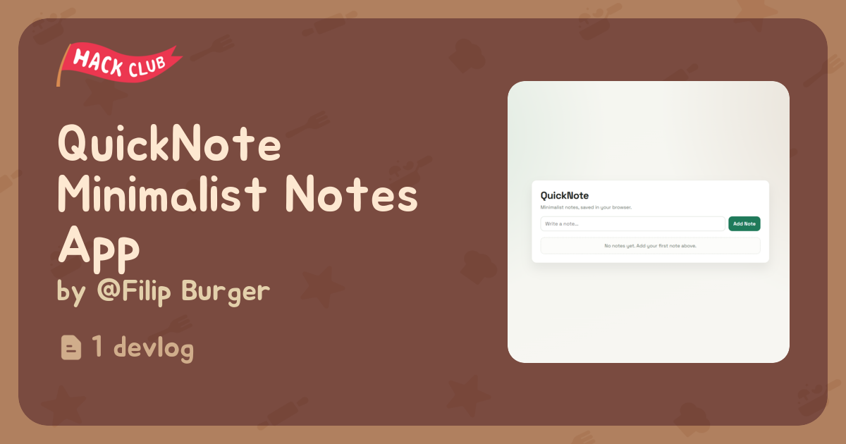 QuickNote – Minimalist Notes App - Flavortown