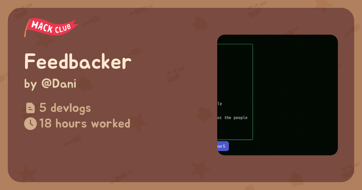 Feedbacker - Flavortown