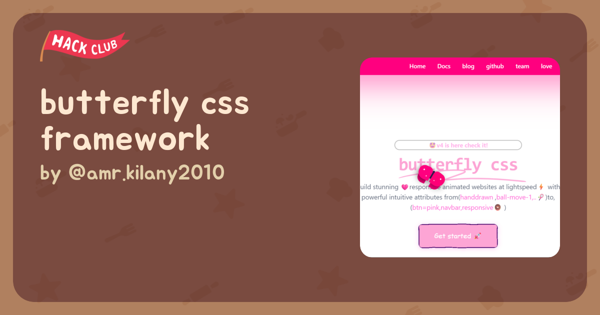 butterfly css framework - Flavortown