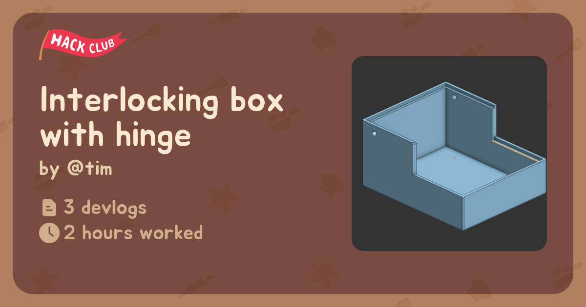 Interlocking box with hinge - Flavortown