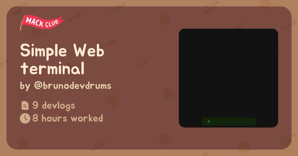 Simple Web terminal - Flavortown