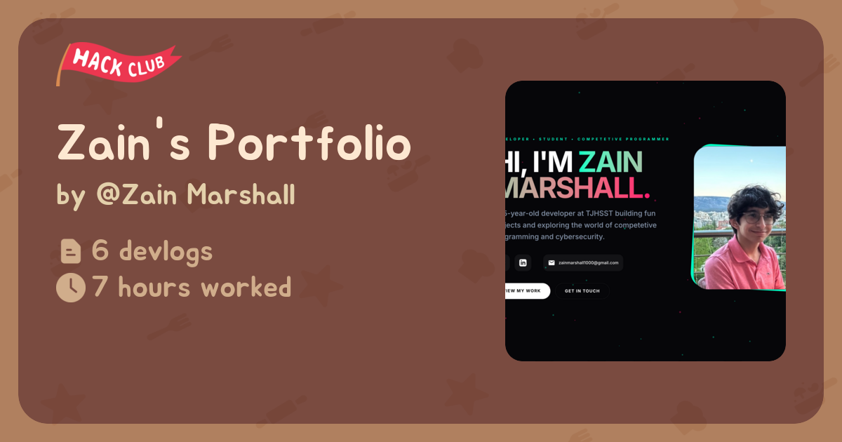 Zain's Portfolio - Flavortown