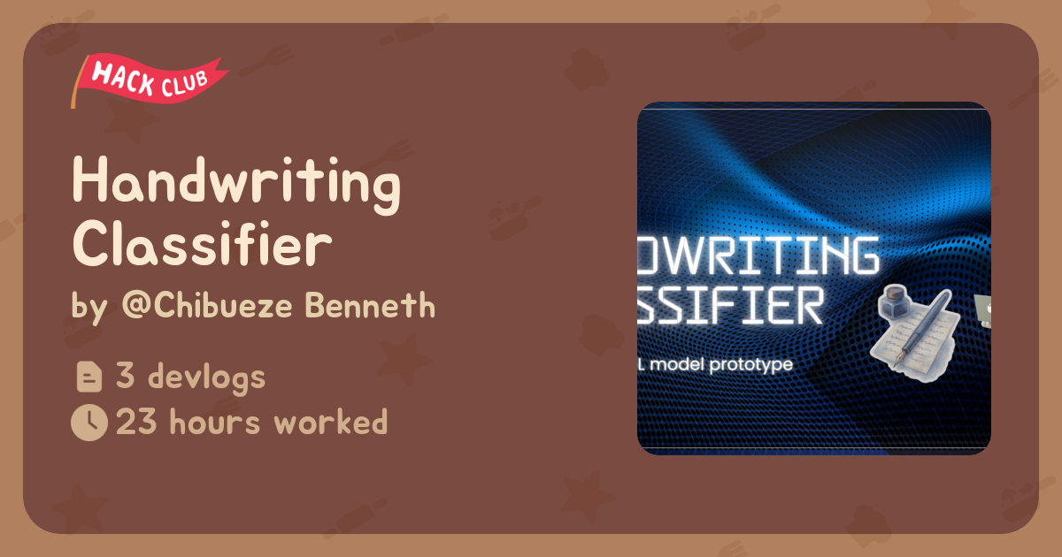Handwriting Classifier - Flavortown
