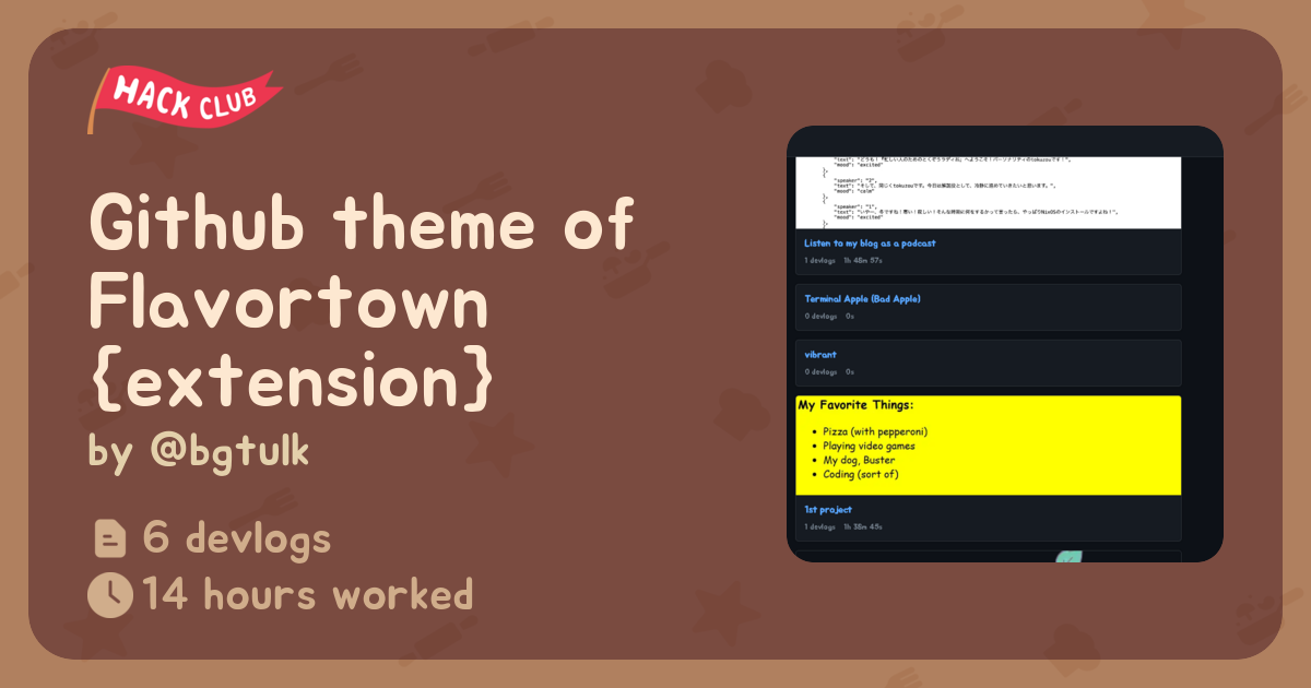 Github theme of Flavortown {extension} - Flavortown