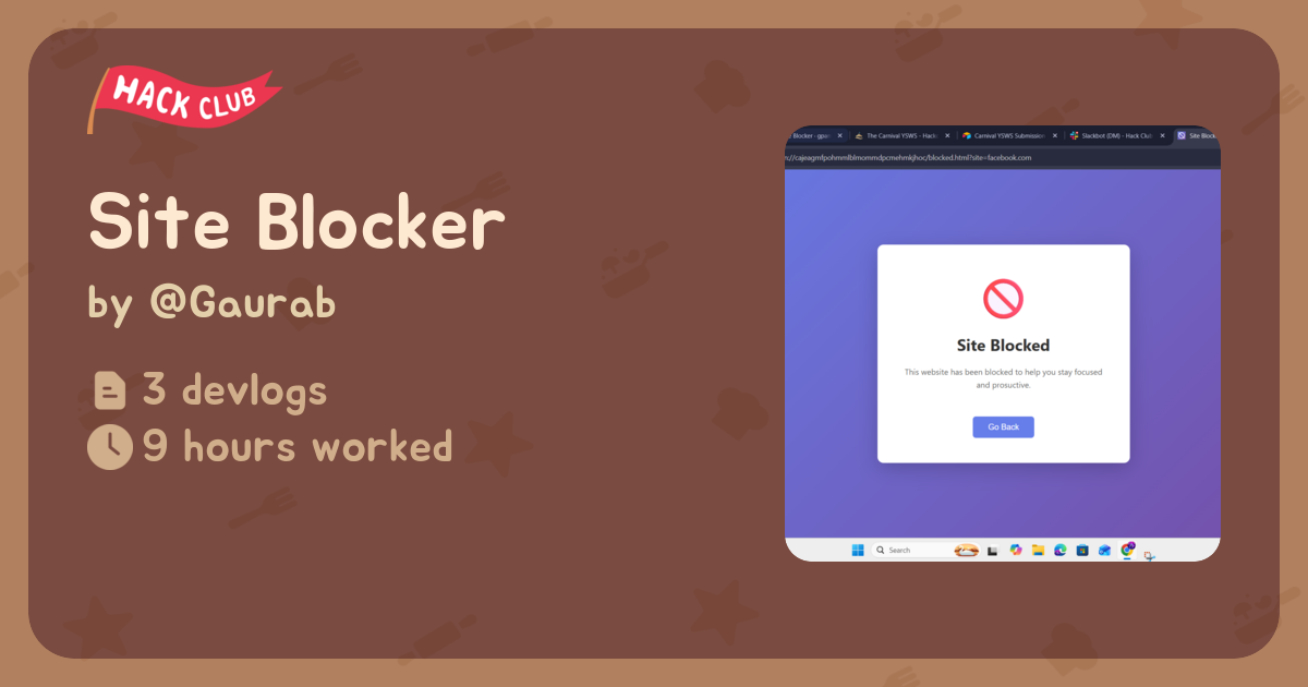Site Blocker - Flavortown