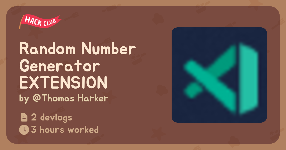 Random Number Generator EXTENSION - Flavortown