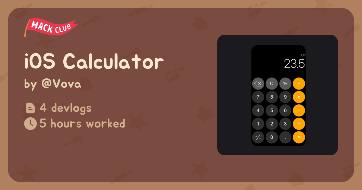 iOS Calculator - Flavortown