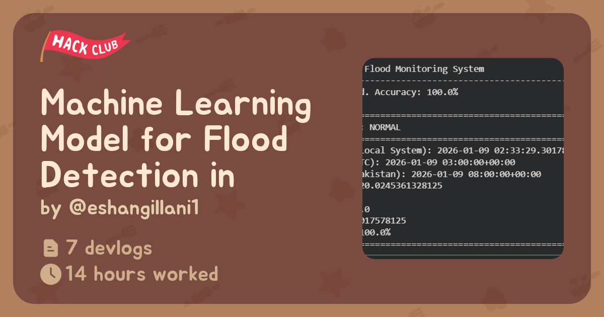 Machine Learning Model for Flood Detection in Karachi - Flavortown