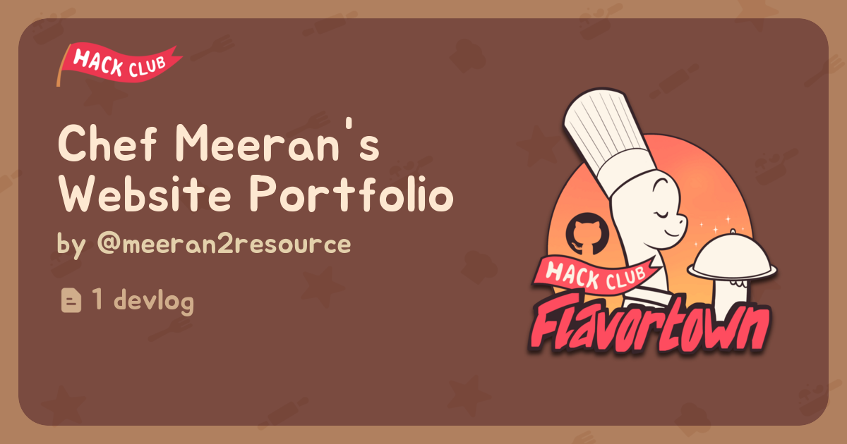 Chef Meeran's Website Portfolio - Flavortown