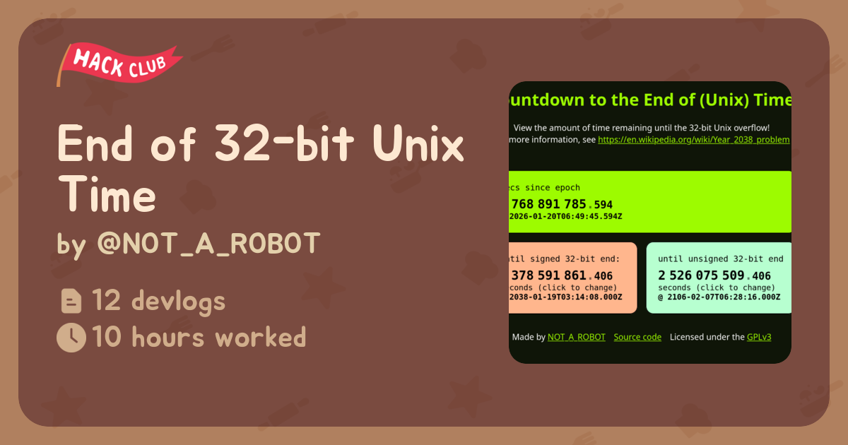 End of 32-bit Unix Time - Flavortown