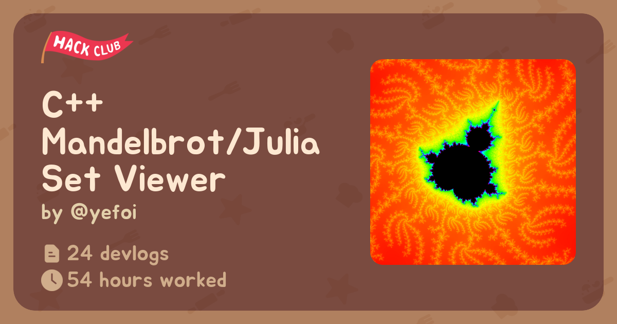 C++ Mandelbrot/Julia Set Viewer - Flavortown