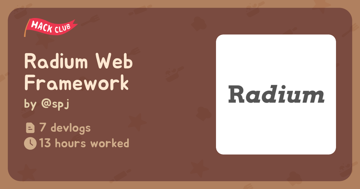 Radium Web Framework - Flavortown