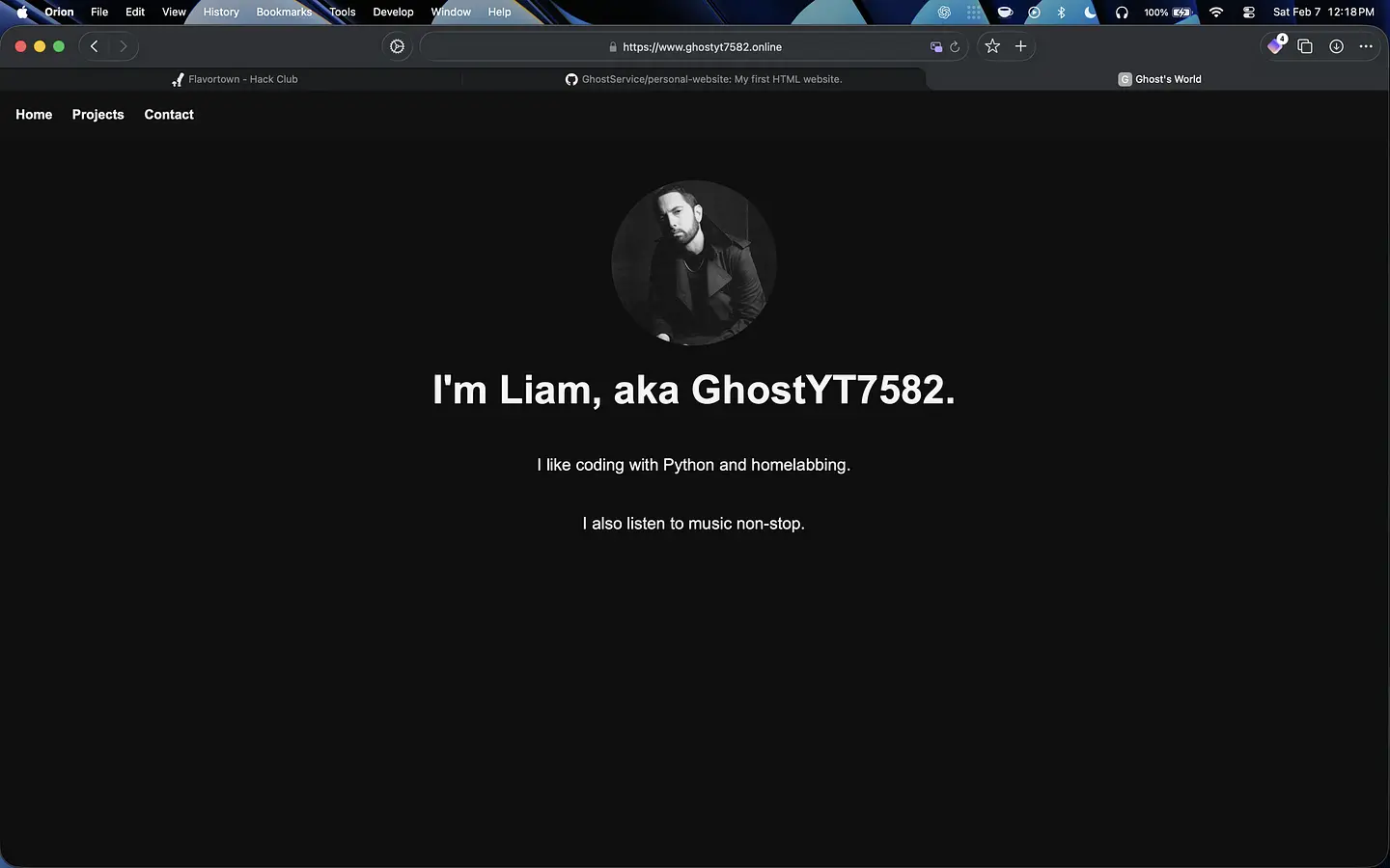 My first website. banner