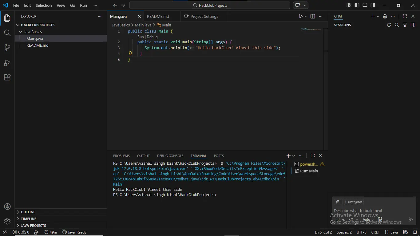 Hello World Program banner