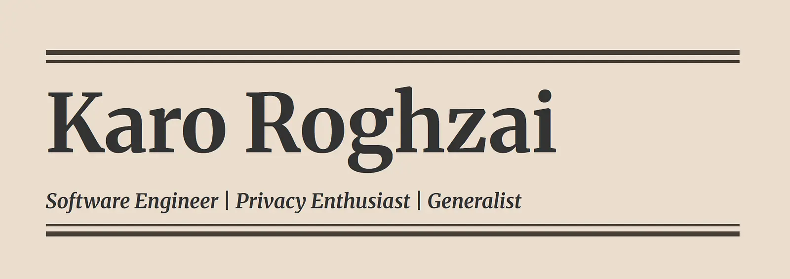 Karo's Personal Site banner