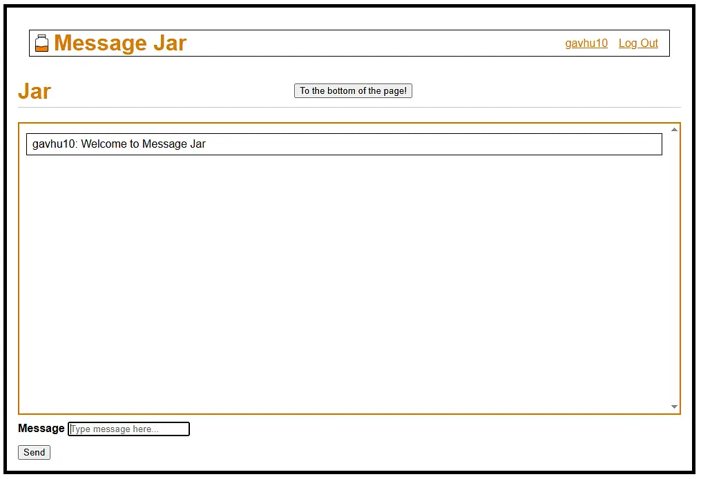 Message Jar message web app banner