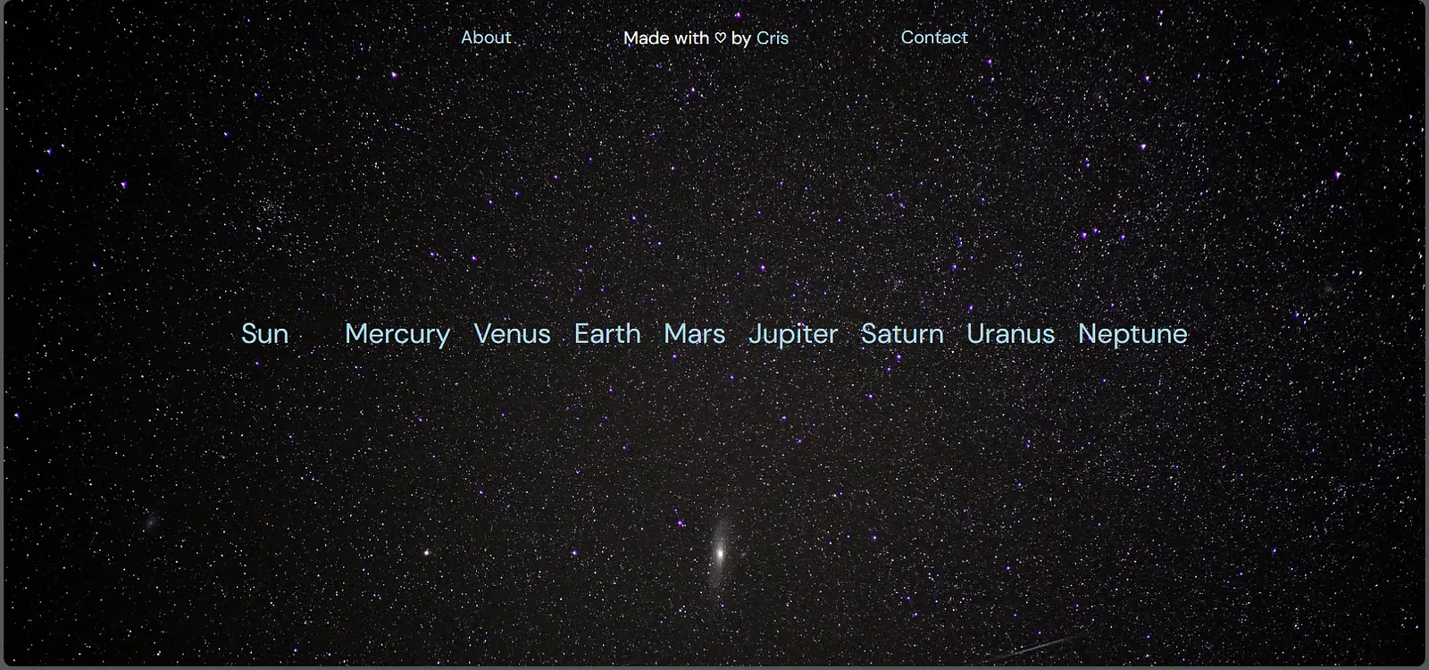 The Solar System banner