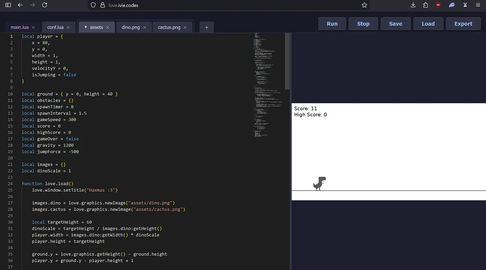 LOVE2D WebIDE banner