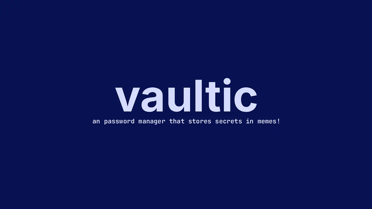 vaultic - an steganography based password manager banner