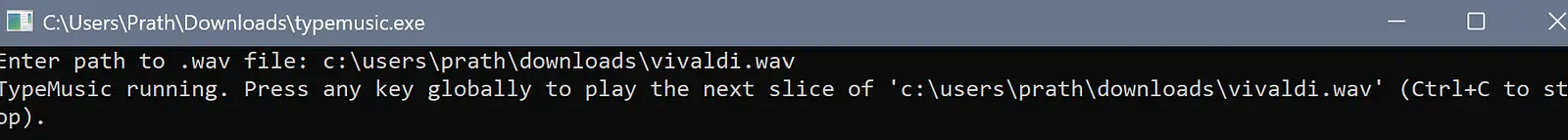 Typemusic - Music plays as you type banner