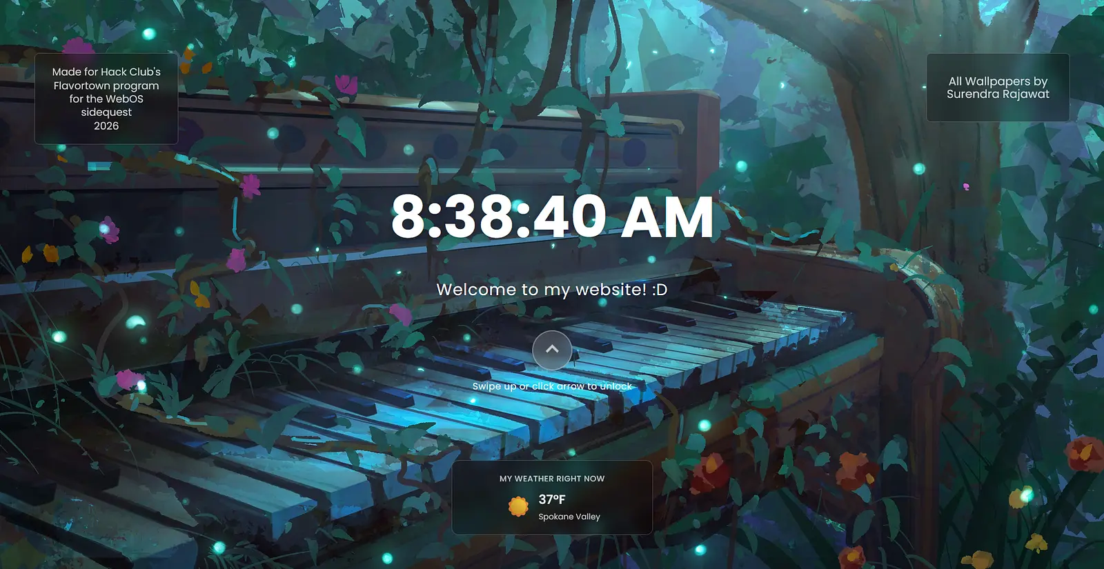 LyricOS Personal Website - WebOS banner