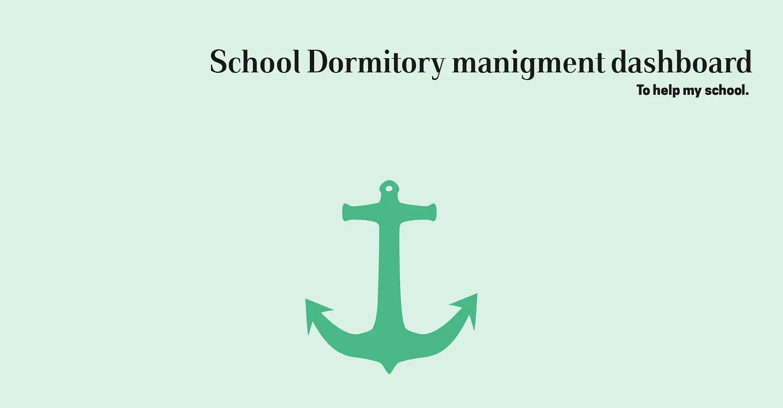 School Dormitory manigment dashboard banner