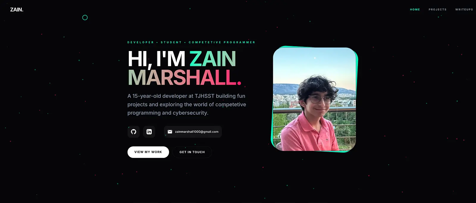Zain's Portfolio banner