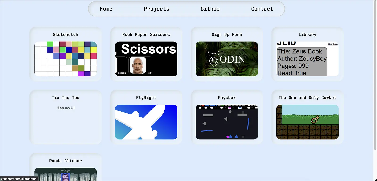 ZeusyBoy Website banner