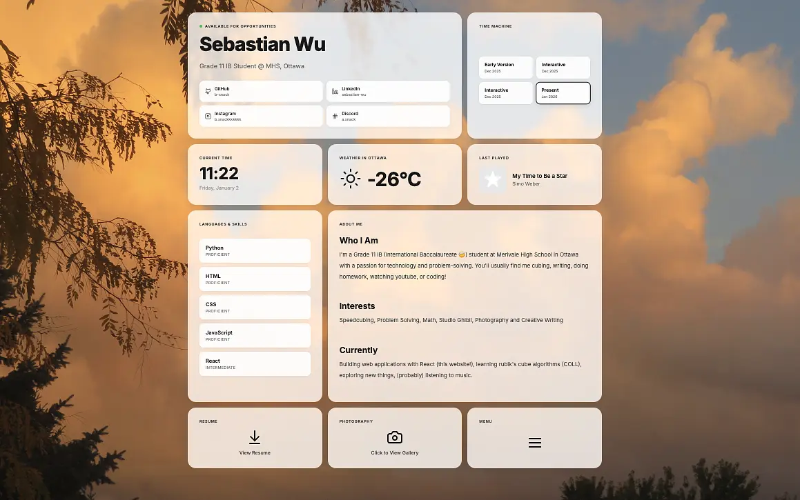 Personal Website banner