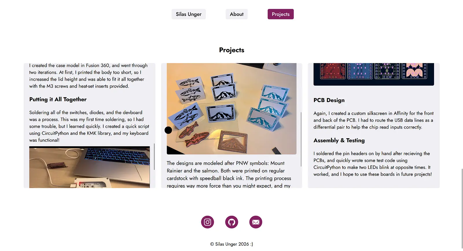 Personal Website banner